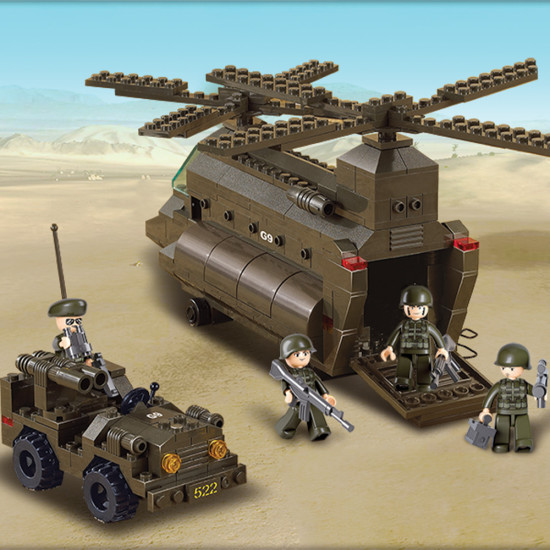 Sluban B6600 Army Transport helicopter 370 pcs