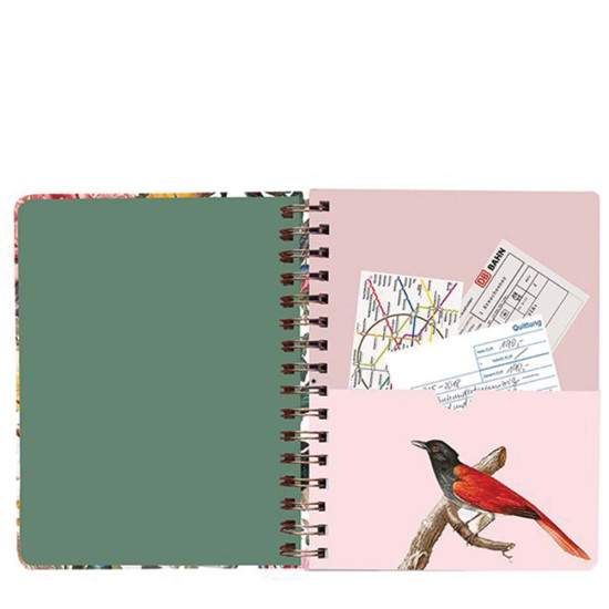 Cedon 2032408 τετράδιο σπιράλ dotted 16x21cm 180φ Red birdies