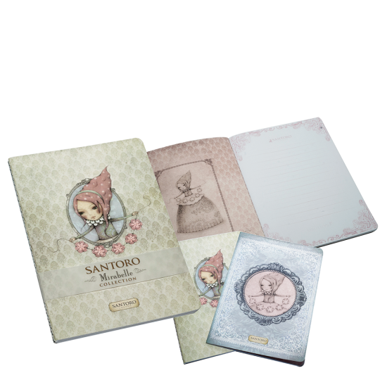 Santoro Mirabelle 343-00456 σετ τετράδια ριγέ Α5 2τμχ Grace