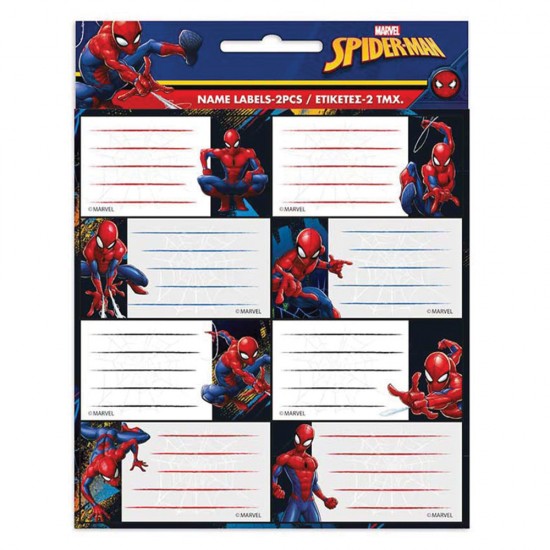 Gim 777-50046 σχολικές ετικέτες 16τμχ Spiderman