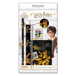 Graffiti Harry Potter 234141 σετ σχολικό black (Μολύβι-Ξύστρα-Γόμα-Χάρακας-Σημειωματάριο)