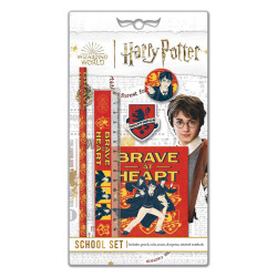 Graffiti Harry Potter 234142 σετ σχολικό red (Μολύβι-Ξύστρα-Γόμα-Χάρακας-Σημειωματάριο)