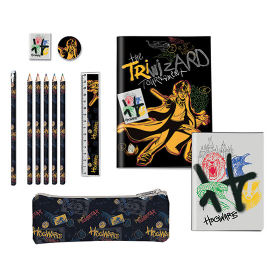 Graffiti Harry Potter 234151 stationery set σε κουτί δώρου (τετράδιο-μεταλλική κασετίνα-5 ξυλομπογίες-μολύβι-ξύστρα-γόμα-χάρακας)