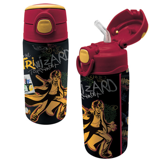 Graffiti Harry Potter 234411 παγούρι ανοξείδωτο 500ml black