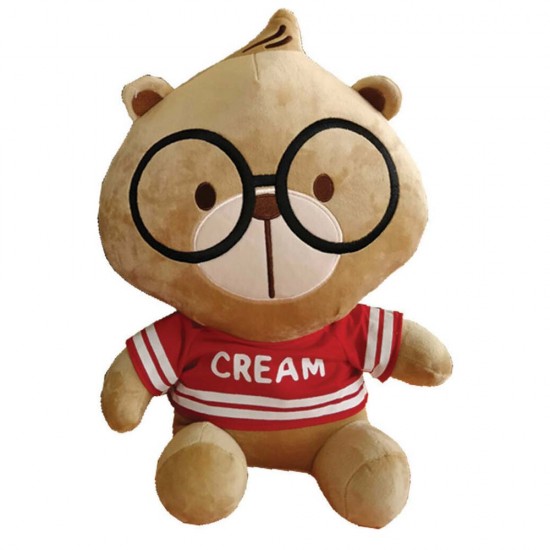 Cream Bear K1001 αρκουδάκι με γυαλιά 34x20x44cm Αγόρι