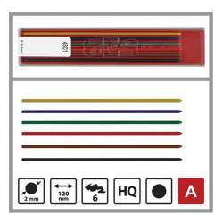 Koh-i-noor 4301 μύτες μηχανικού χρωματιστές 2mm 6τμχ