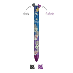 Legami Click & Clack CLICK0021 στυλό διπλό 0.7mm φούξια-μαύρο Alice in Wonderland
