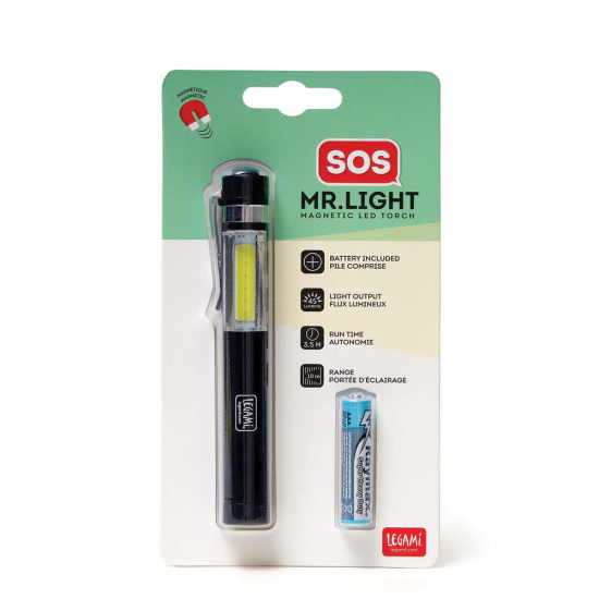 Legami SOS Mr.Light MF0002 μαγνητικός φακός LED μαύρο