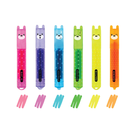 Legami Teddy's style MH0003 σετ μίνι υπογραμμιστές 6τμχ neon