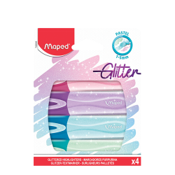 Maped 742046 σετ υπογραμμιστές glitter 4τμχ