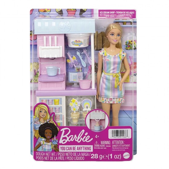 Mattel HCN46 Barbie κούκλα εργαστήριο παγωτού 