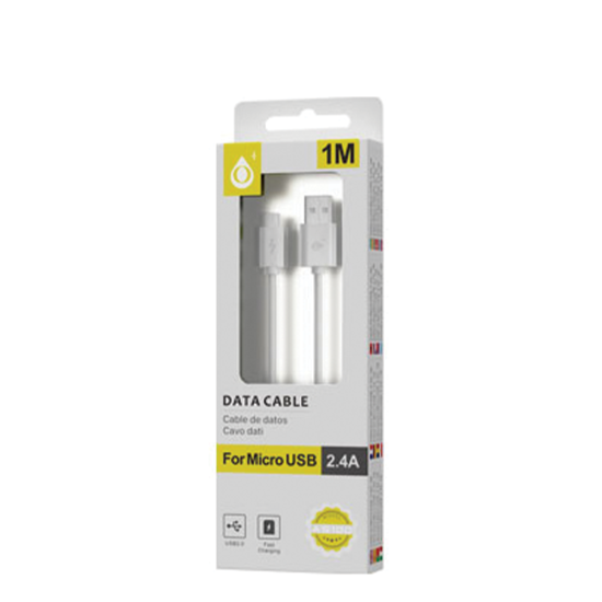 Moveteck 271 καλώδιο usb 2.0 - micro usb 2.4A λευκό