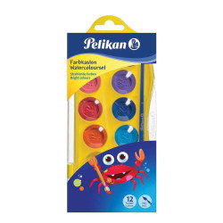 Pelikan Junior 700337 νερομπογιές με πινέλο 12τμχ