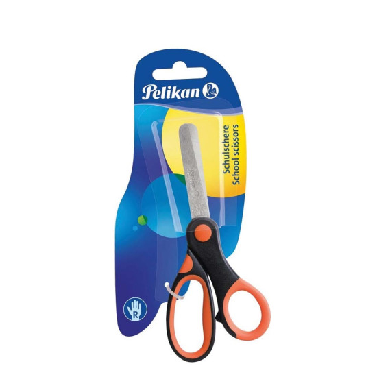 Pelikan Soft grip 804868 ψαλίδι παιδικό μαύρο-πορτοκαλί