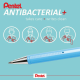 Pentel Superb BK77ABB στυλό διαρκείας antibacterial 0.7mm κόκκινο