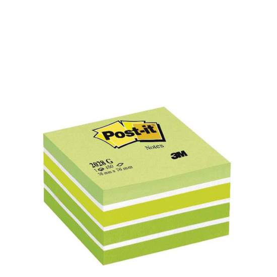 3M Post it 2028-G κύβος αυτοκόλλητος 76x76cm 450φ πράσινο