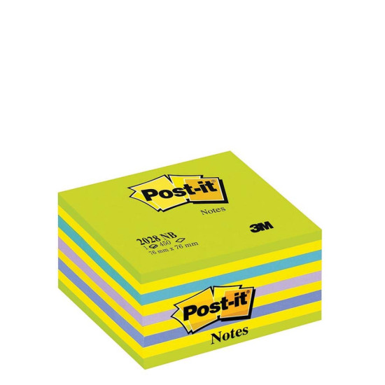 3M Post it 2028-NB κύβος αυτοκόλλητος 76x76cm 450φ neon λαχανί