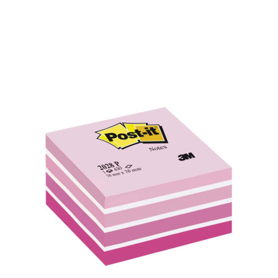 3M Post it 2028-P κύβος αυτοκόλλητος 76x76cm 450φ ροζ
