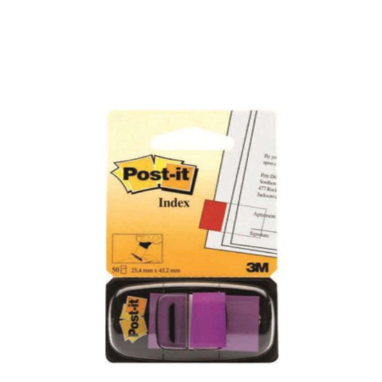 3M Post it 680-8 σελιδοδείκτες πλαστικοί 25x43mm 50φ μωβ