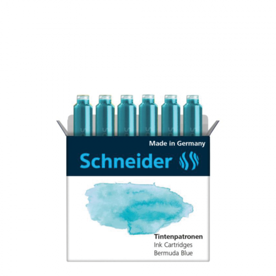 Schneider 166134 αμπούλες πένας 6τμχ Bermuda blue