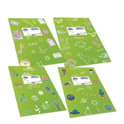 Skag Super Διεθνές τετράδιο ριγέ - σχέδια 17x25cm 50φ λαχανί