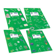 Skag Super Διεθνές τετράδιο ριγέ - σχέδια 17x25cm 50φ πράσινο