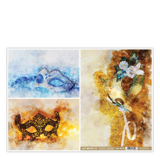 Skag Deco No19/5 ριζόχαρτο decoupage 2 σχεδίων A3 Μάσκα