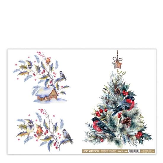 Skag Deco No19/8 ριζόχαρτο decoupage 2 σχεδίων A3 Δέντρο