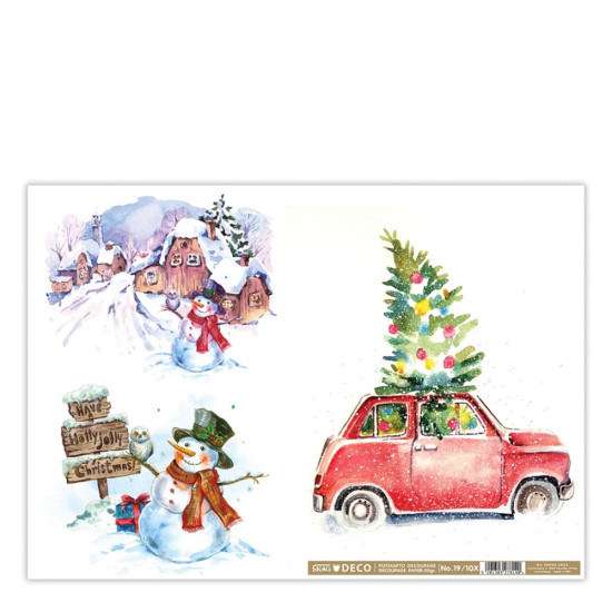 Skag Deco No19/10 ριζόχαρτο decoupage 2 σχεδίων A3 Χριστούγεννα