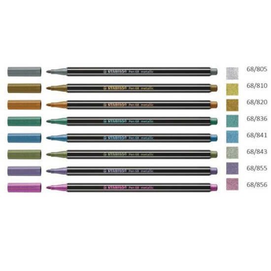 Stabilo Pen 68/836 μαρκαδόρος σχεδίου 1.4mm metallic green