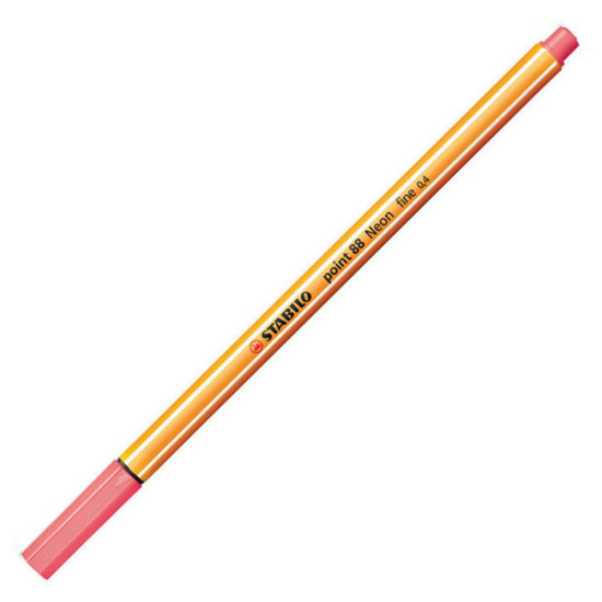 Stabilo Point 88/040 μαρκαδόρος σχεδίου 0.4mm neon red