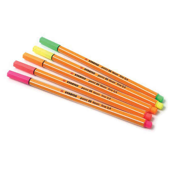 Stabilo Point 88/024 μαρκαδόρος σχεδίου 0.4mm neon yellow