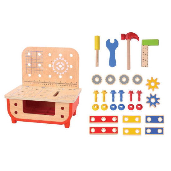 Tooky Toy TF797 ξύλινος πάγκος εργαλείων