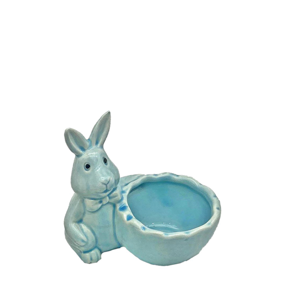 Bunny's 73-1680 αυγοθήκη μονή κεραμική λαγός γαλάζιο