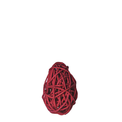 Bunny's 73-1281 ξύλινο πλεκτό αυγό 7x5cm κόκκινο