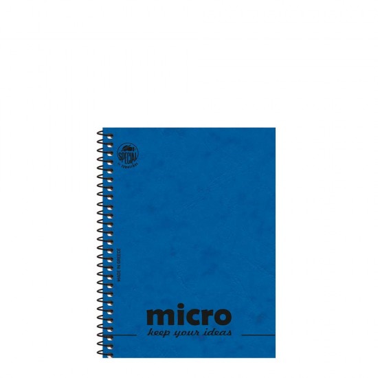 Τυποτράστ Micro 4602α μπλοκ σημειώσεων 10x14.5cm 2θ 80φ μπλε