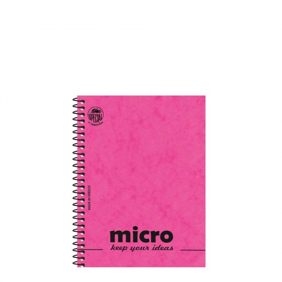 Τυποτράστ Micro 4601α μπλοκ σημειώσεων 9x12cm 2θ 80φ ροζ