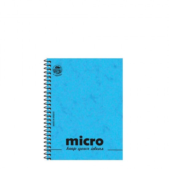 Τυποτράστ Micro 4602α μπλοκ σημειώσεων 10x14.5cm 2θ 80φ γαλάζιο