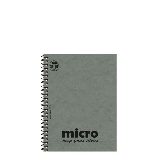 Τυποτράστ Micro 4602α μπλοκ σημειώσεων 10x14.5cm 2θ 80φ γκρι