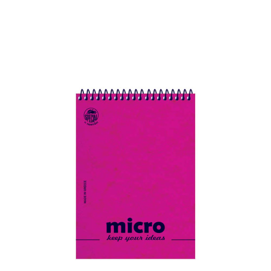 Τυποτράστ Micro 4604α μπλοκ σημειώσεων 8x12cm 2θ 80φ ροζ