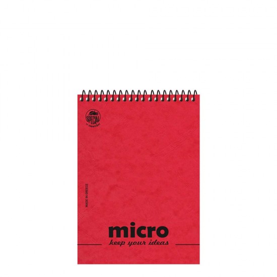 Τυποτράστ Micro 4604α μπλοκ σημειώσεων 8x12cm 2θ 80φ κόκκινο