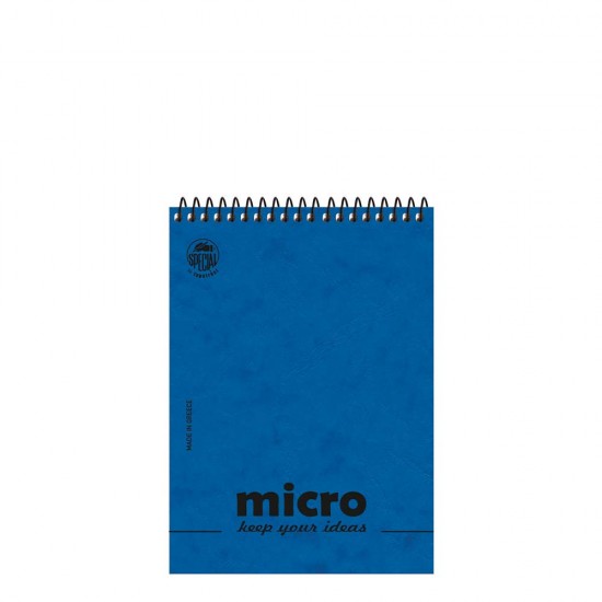 Τυποτράστ Micro 4604α μπλοκ σημειώσεων 8x12cm 2θ 80φ γαλάζιο