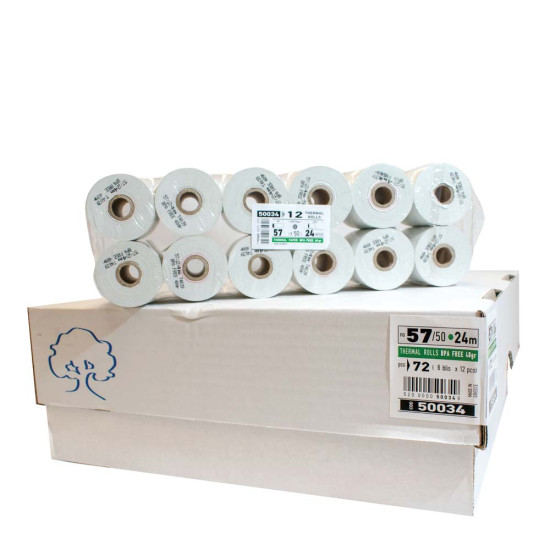 Τυποτράστ 50034 θερμική χαρτοταινία 57x50mm 24m 12τμχ