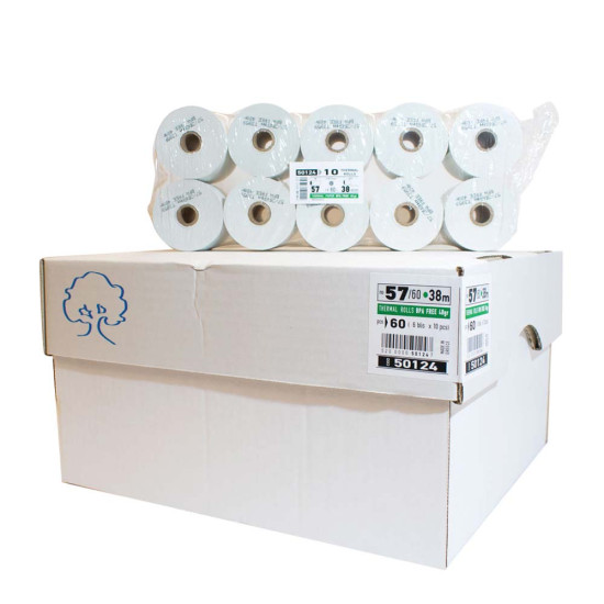 Τυποτράστ 50124 θερμική χαρτοταινία 57x60mm 38m 10τμχ