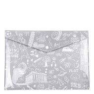 Τυποτράστ Doodle FP25404-12 φάκελος κουμπί Α4 γκρι