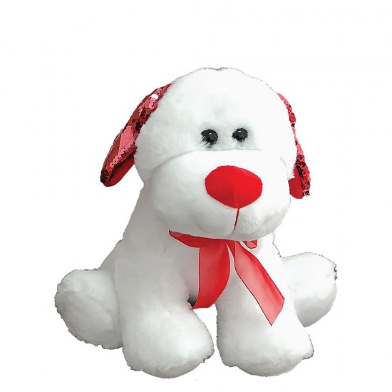Toy Markt 79-464-1 λούτρινο σκυλάκι 28cm λευκό