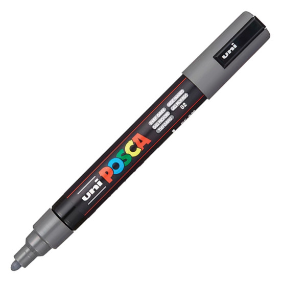 Uniball Posca PC-5M μαρκαδόρος 1.8-2.5mm γκρι σκούρο