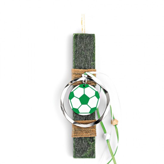 Adorex ΕΛ755 λαμπάδα με LED φωτιστικό plexiglass πράσινη μπάλα ποδοσφαίρου