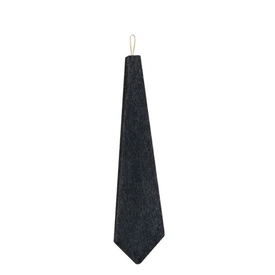 Adorex Μ3431a λαμπάδα πλακέ ξυστή γραβάτα, μαύρη
