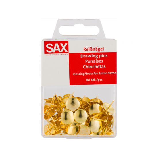 Sax πινέζες χρυσές 80τμχ